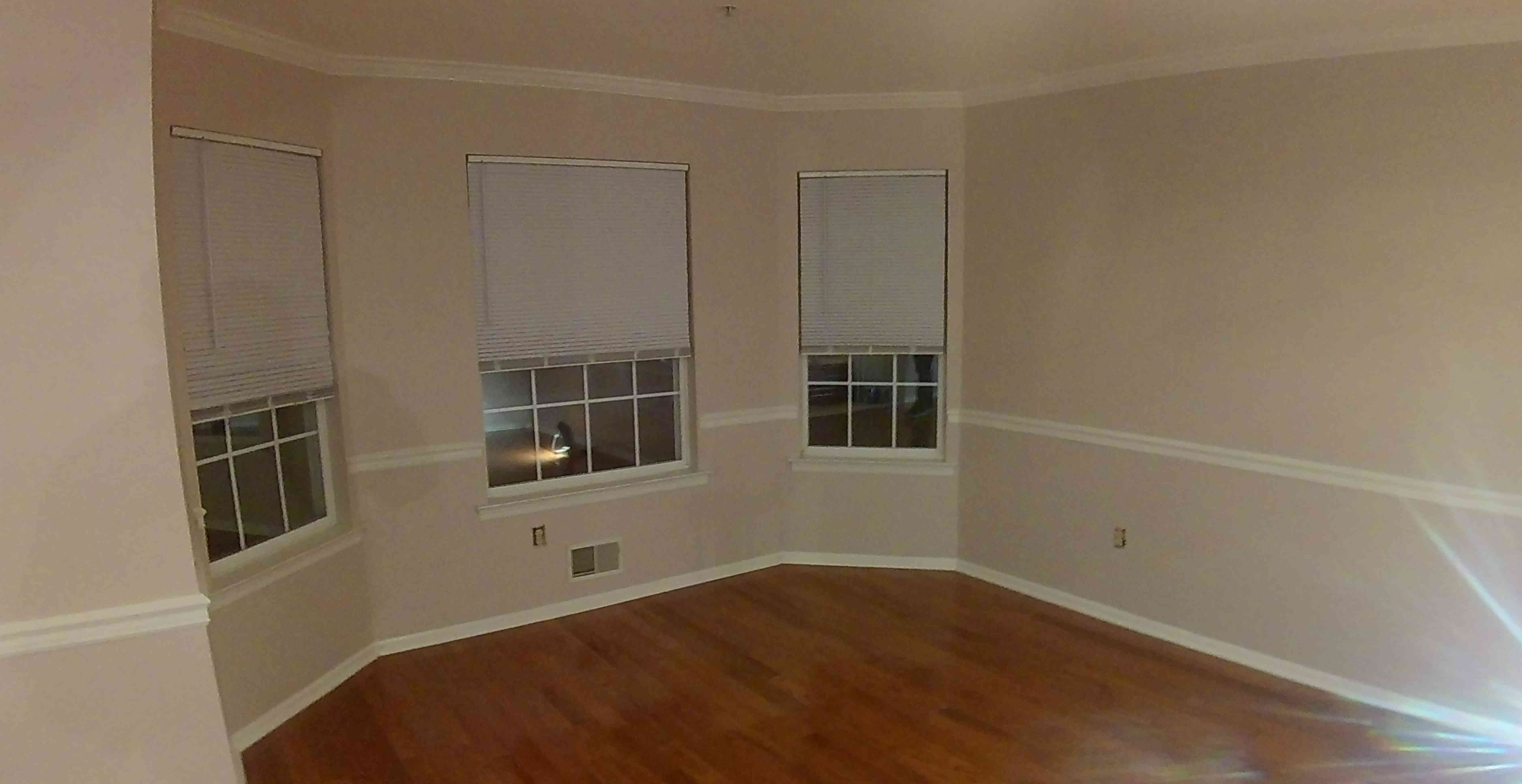 Bedroom accent wall with smooth finish