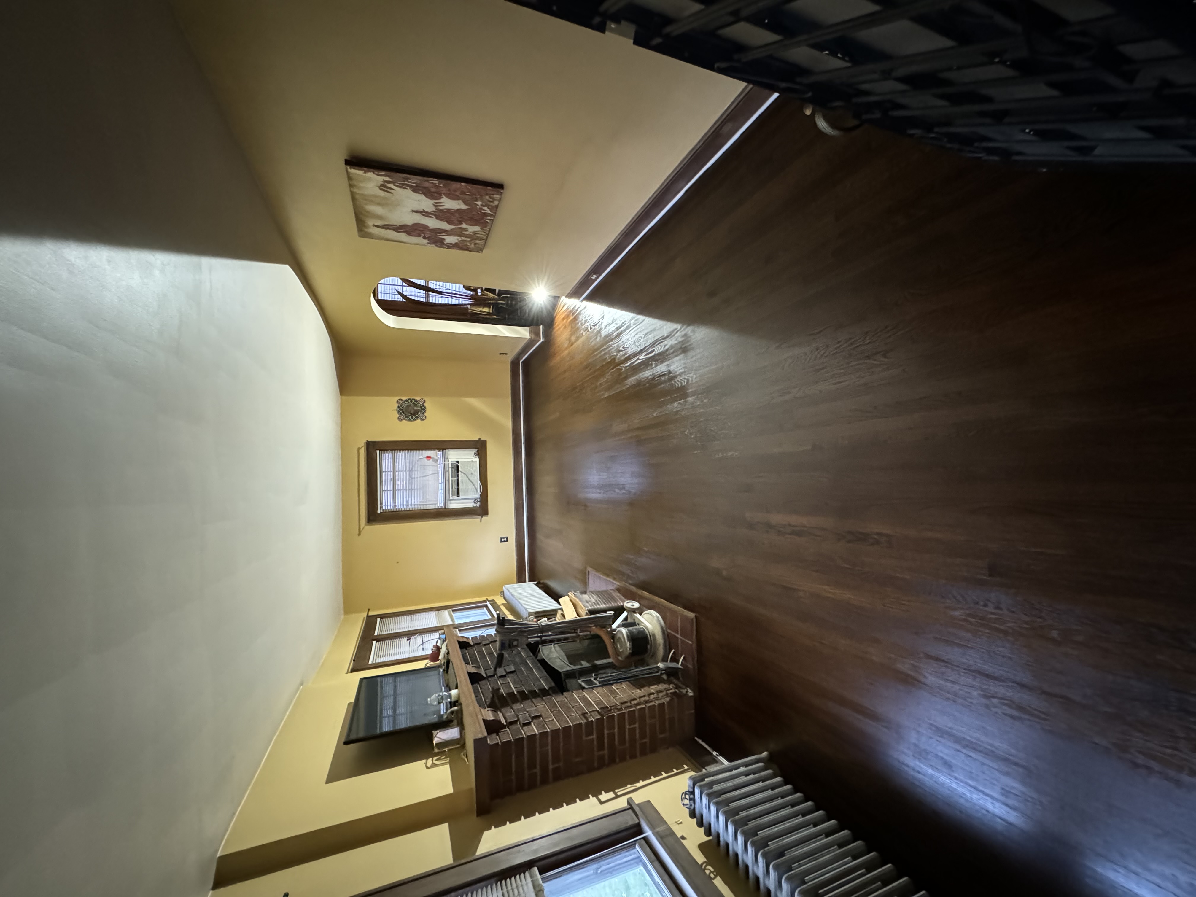 Stair treads and risers refinished to match floor